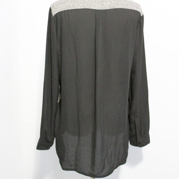 Loft by Ann Taylor Long Sleeve Tunic Sweater front and Sheer Back Size M - Picture 3 of 5